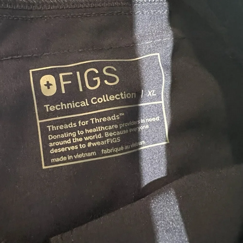 Figs Technical Collection Mens Axim Cargo Scrub Pants Sz XL Blue Medical Nurse